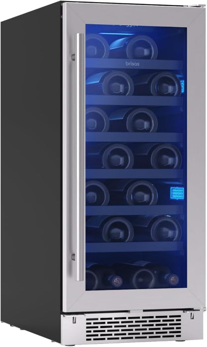 Zephyr Brisas 15 Inch Slim Wine Fridge Single Zone Under Counter by Zephyr