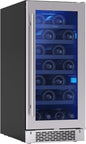 Zephyr Brisas 15 Inch Slim Wine Fridge Single Zone Under Counter by Zephyr