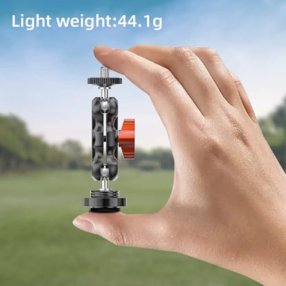 SOH Hot/Cold Shoe Phone Mount Holder, Universal 2 Ball Head Smartphone Mount - Image 8