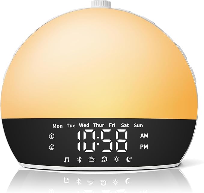 Risop Wake Up Light Sunrise Alarm Clock by Risop