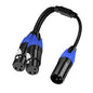 1 Male to 2 Female XLR Y Splitter Micrphone Cable, 3pin Male to Dual XLR Female by Seefeful