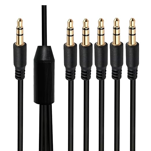 Kework 1.6ft 3.5mm Splitter Audio Cable, 1 Male to 5 Ways Male 1/8 Inch 3.5mm - Image 2