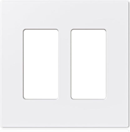 ELEGRP 2-Gang Screwless Decorative Wall Plates, Mid-Size 4.88" height x 4.94" by ELEGRP%7CELEGROUP