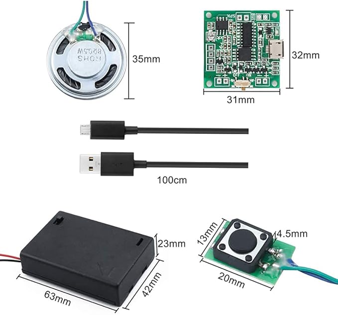Stemedu 8MB Sound Recordable Module Button Control Programmable Voice Chip - Image 4
