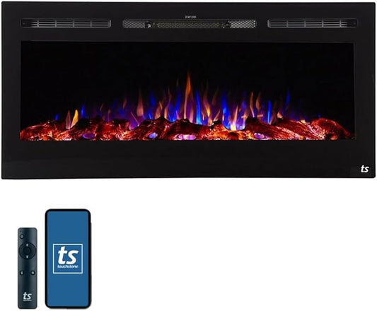 Touchstone Smart Electric Fireplace-The Sideline 45" Wide-in Wall Recessed by TouchstoneHomeProducts