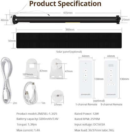 Blindsmart Rechargeable Tuya Zigbee Roller Blinds Motor - Image 3
