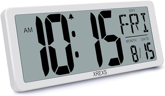 Large Digital Wall Clock, Electronic Alarm Clocks by XREXS