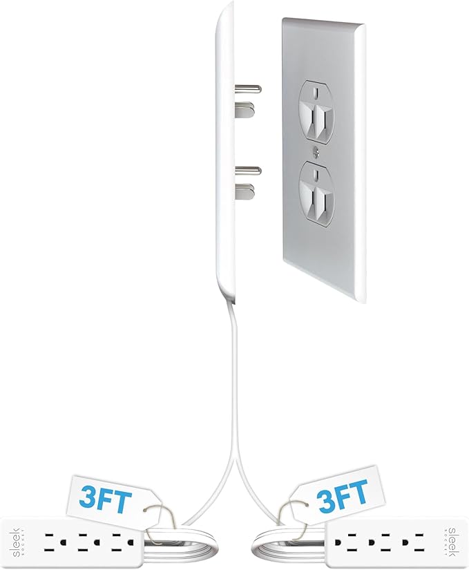 Sleek Socket Original & Patented Ultra-Thin Outlet Concealer by sleeksocket
