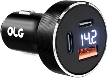 OLG 100W Car Charger – 3 Port Cargador para Carro – Cigarette Lighter USB Fast by Unknown