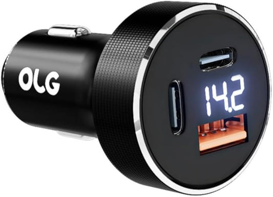 OLG 100W Car Charger – 3 Port Cargador para Carro – Cigarette Lighter USB Fast by Unknown