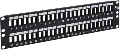 ICC 48 Port Blank Keystone 2U Patch Panel by ICC