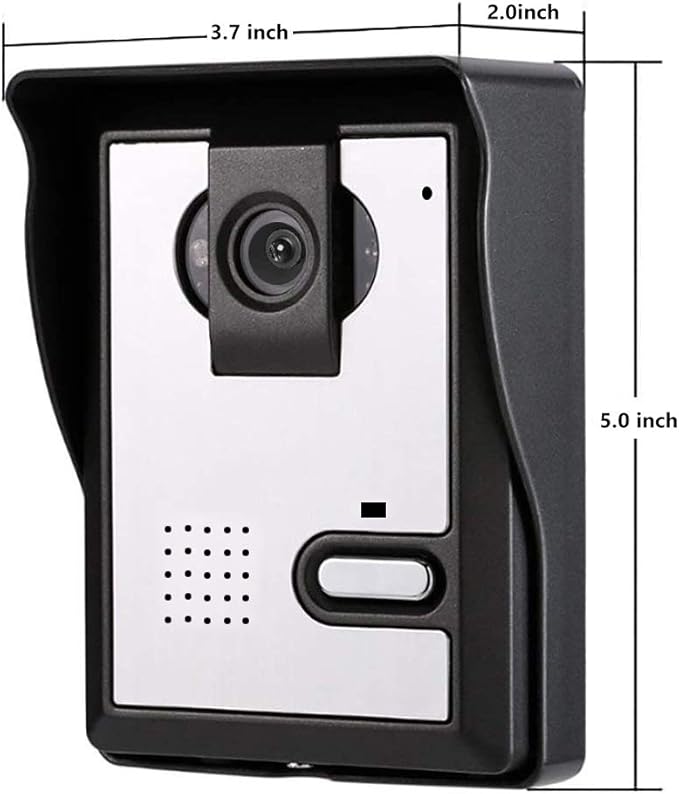 AMOCAM Video Door Phone System, 4.3 Inches Clear LCD Monitor Wired Video - Image 5