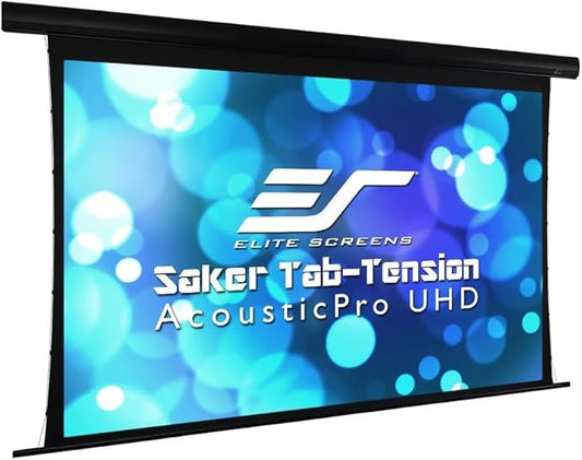 Saker Tab-Tension AcousticProUHD, Acoustically Sound Transparent Motorized by EliteProjector