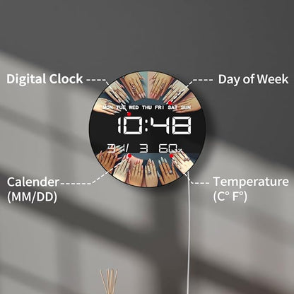 Timethink 12 Inch Nail Salon Digital Wall Clock Large Display, Nail Room - Image 3