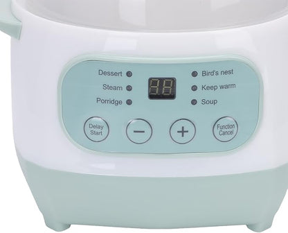 TOPINCN 1L 200W Electric Stew Pot, Smart ABS Ceramic Mini Slow Cooker, Dorm Room - Image 8