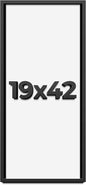 19x42 Shadow Box Frame Black | 1 Inch Deep Solid Wood Shadowbox Display | UV by CustomPictureFrames