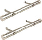 Rod Desyne 1.5" Side Curtain Rod 12-20 inch (Set of 2) - Satin Nickel