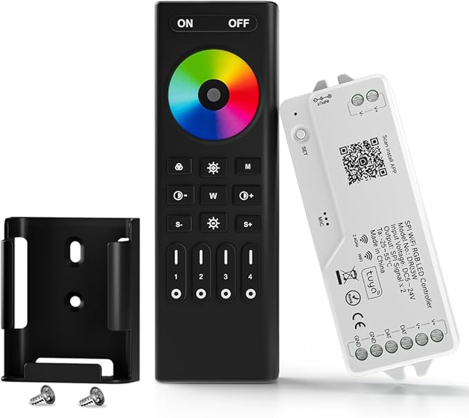 BTF-LIGHTING 2.4G WiFi DR03W RGB SPI Controller RC03RF RF Remote Tuya APP/Smart by BTF-LIGHTING