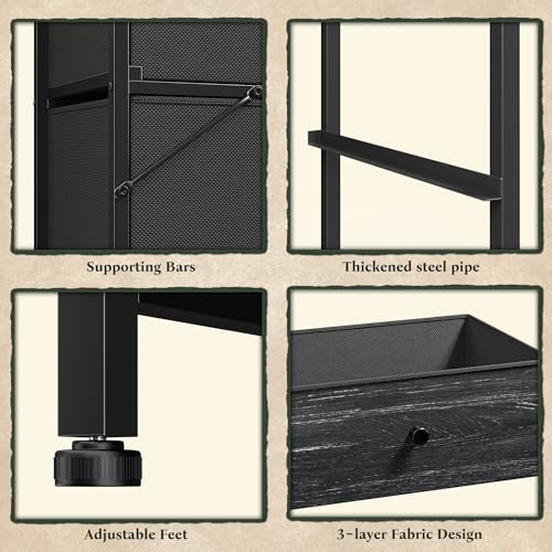 romorgniz dresser for bedroom, tall vertical storage cabinet,12, front angle view