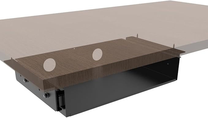 13 inch Under Desk Slide Out Storage Shelf, Sliding Under Desk Tray Drawer - Image 5