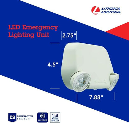 Lithonia Lighting Basics Low Profile Emergency Light, LED Emergency Lights - Image 3