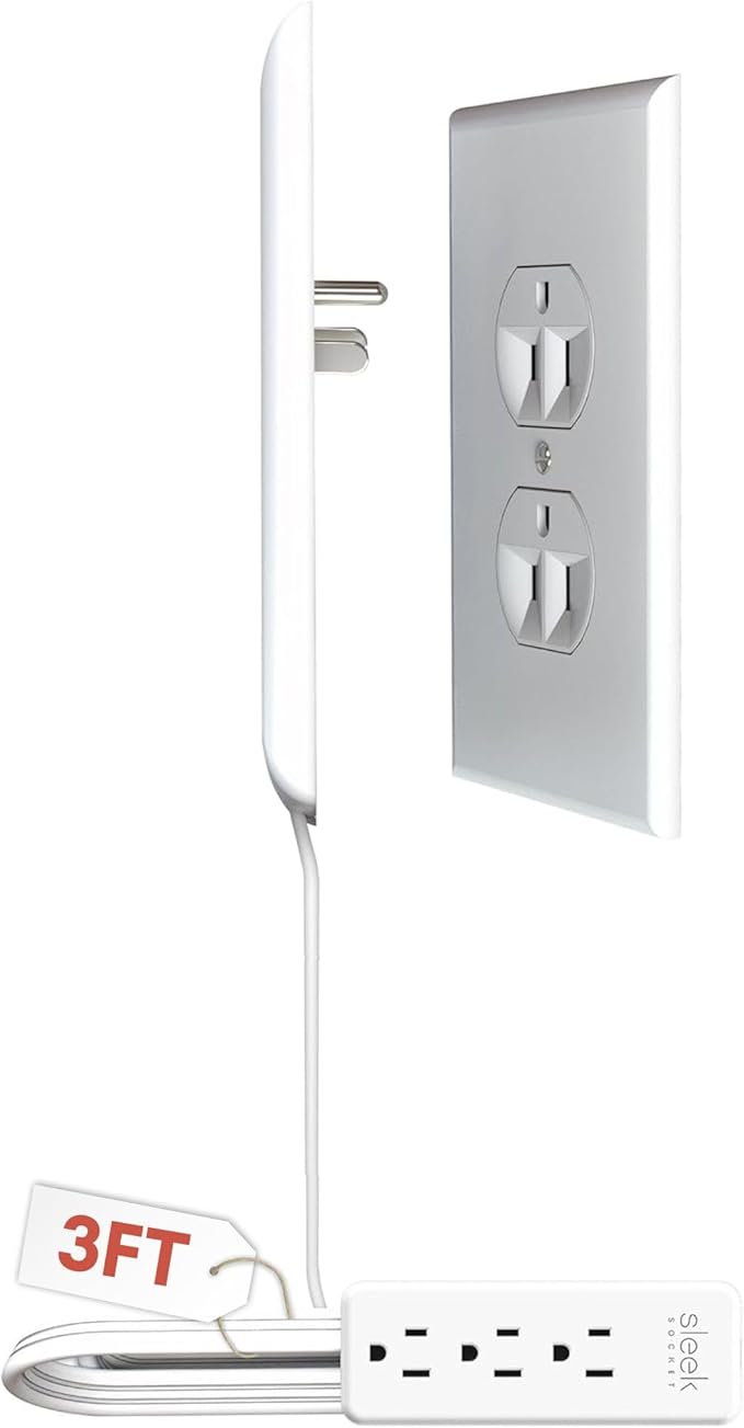 Sleek Socket Original & Patented Ultra-Thin Outlet Concealer by sleeksocket