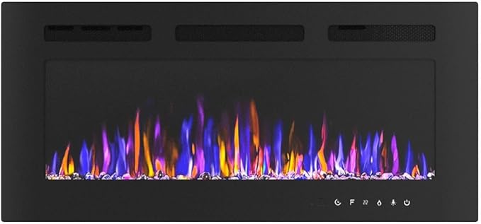 36" Electric Fireplace Wall Mounted and Recessed - Image 4