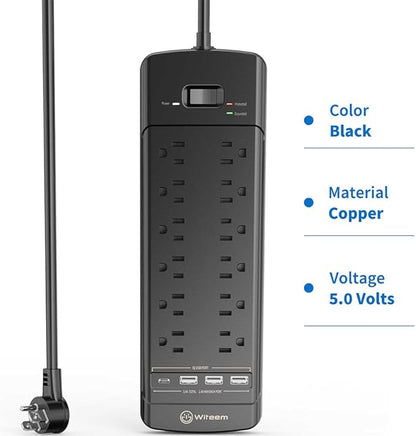 Witeem Surge Protector Power Strip - Image 6