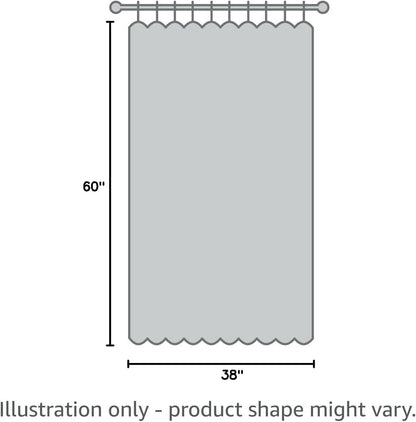 Today's Curtain Verona Reverse Embroidery Swag, 38", Ecru/Rose, 60"W X 38"L