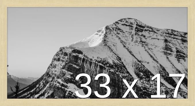 Frame It Easy 33 x 17 Wheat Wood Frame by FrameItEasy