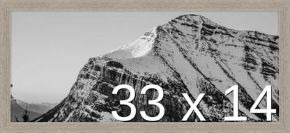 Frame It Easy 33 x 14 Rustic Gray Wood Frame by FrameItEasy
