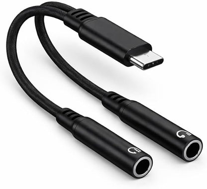 Mizi USB C to Dual 3.5mm Headphone Splitter, 2-Port Audio Adapter by Mizi