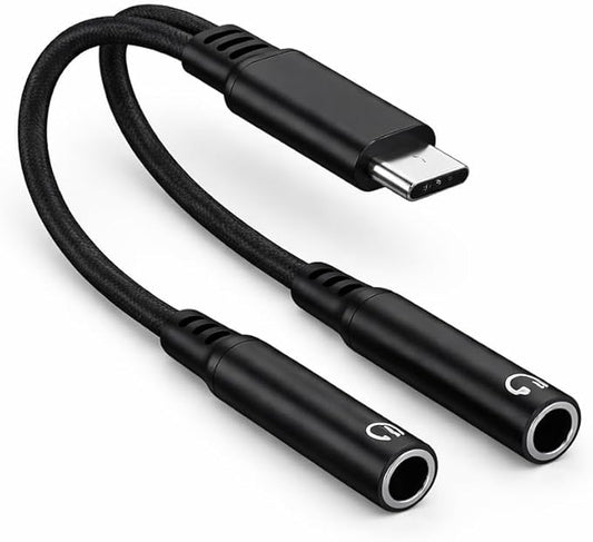 Mizi USB C to Dual 3.5mm Headphone Splitter, 2-Port Audio Adapter by Mizi
