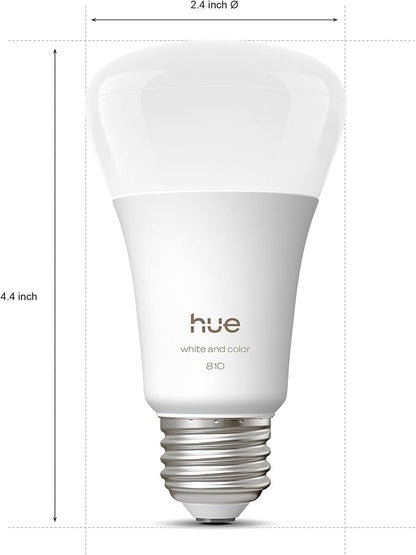 Philips Hue Smart LED A19 Bulb 1-Pack, E26 Base, Full Spectrum Light - Image 2