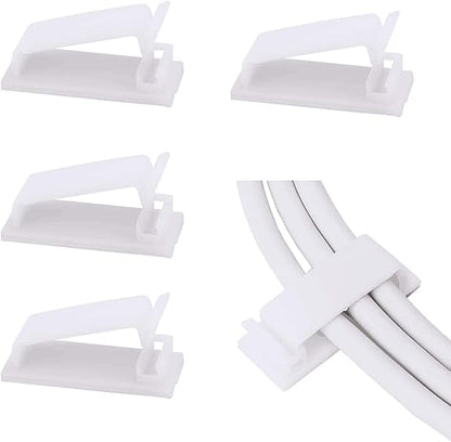 SOULWIT® 50 x Self-Adhesive Cable Management Clips by SOULWIT