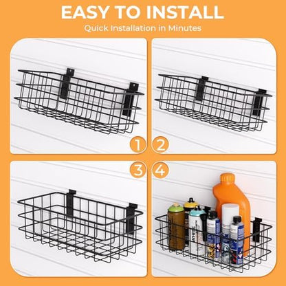 incly 30pcs slatwall accessories set with 4 baskets, package contents
