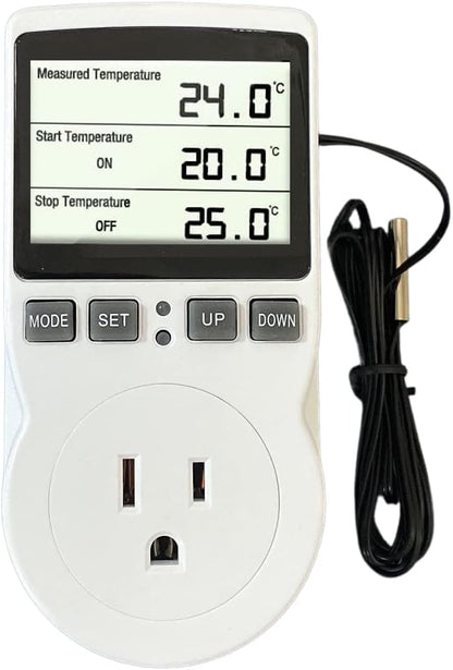 Plug in Thermostat Temperature Controller Electric Digital Thermostat Heating by ecoartheating