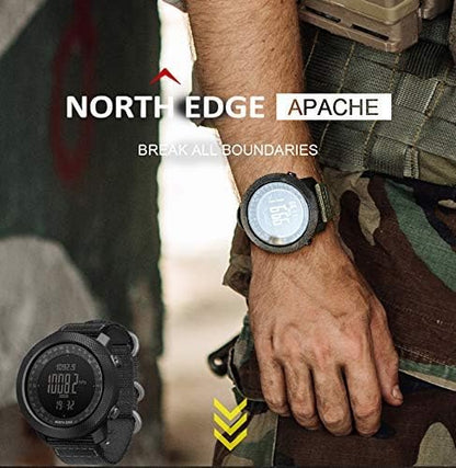 north edge apache tactical sports watches for men, close-up detail