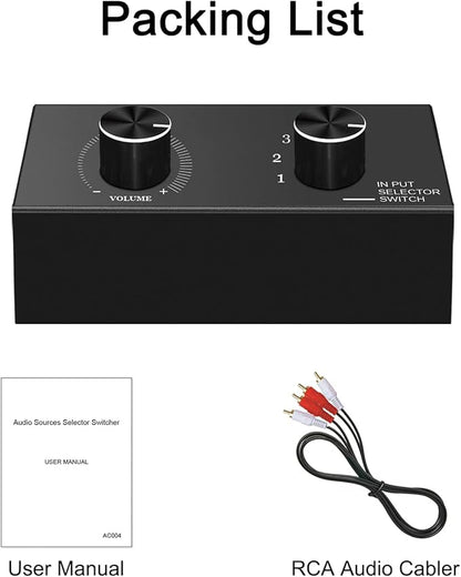 6-Way Audio Switcher, Right and Left Channel Stereo Audio Switcher, Plug & Play - Image 7