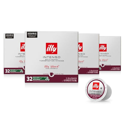 illy Coffee K Cup, Pods for Keurig Machines, Intenso Dark Roast, 100% Arabica by illy