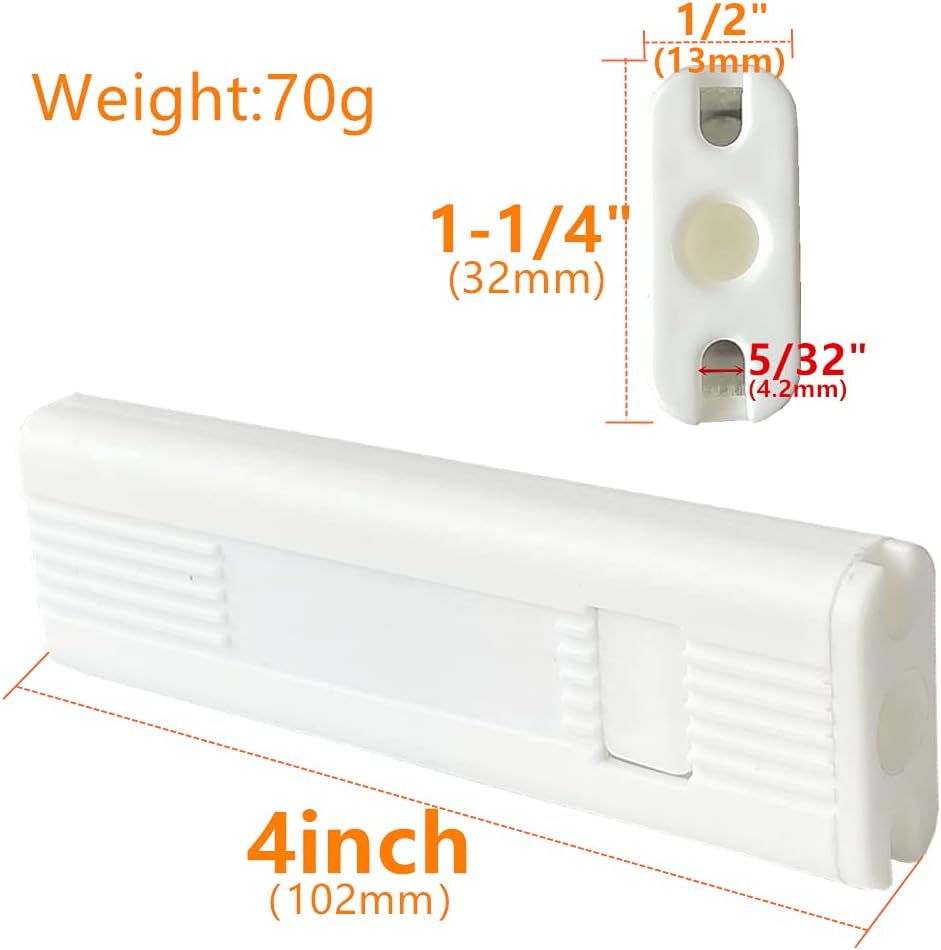 Cutelec Cord Weight Spare 2pcs for Vertical Blind, Roller Blinds Window Shutter White Plastic Safety Handle Tensioner Device Blinds Accessories