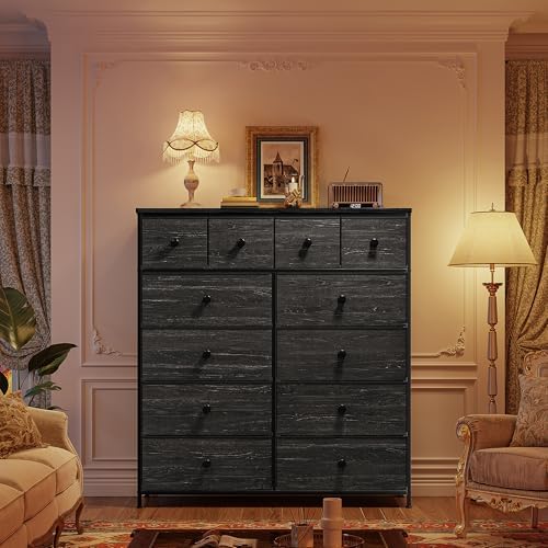 romorgniz dresser for bedroom, tall vertical storage cabinet,12 on a desk or shelf
