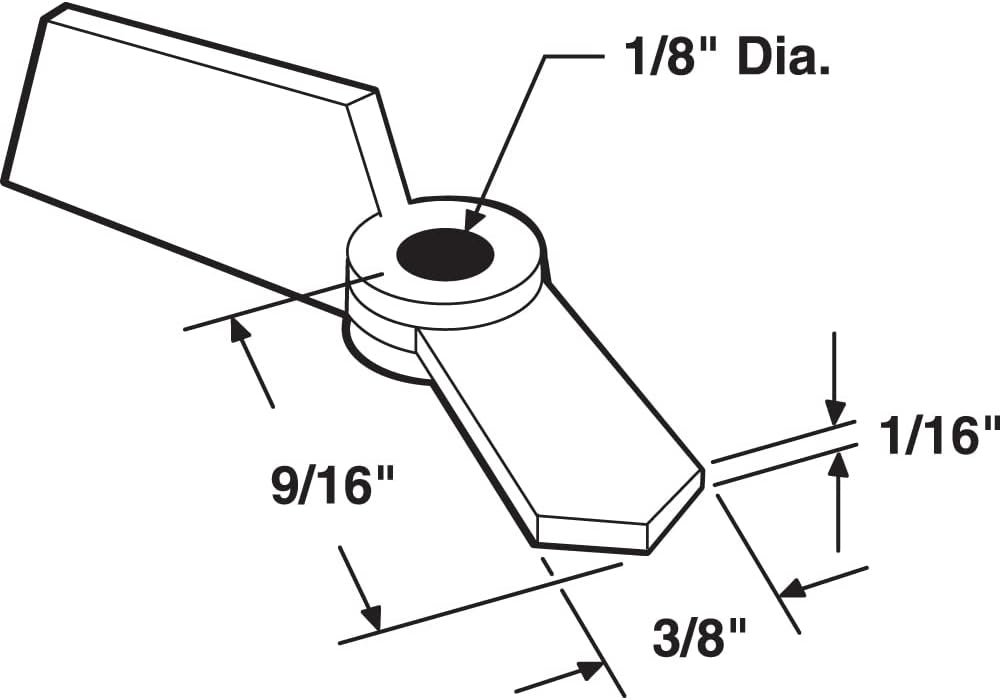 Prime-Line PL 7920 Turn Button with Screws, Nylon, White (12 Pack)