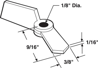 Prime-Line PL 7920 Turn Button with Screws, Nylon, White (12 Pack)