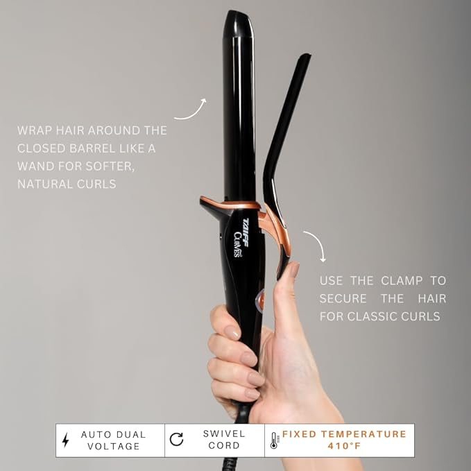 TAIFF Curves Professional Black Titanium Curling Iron – High-Performance Hair - Image 5