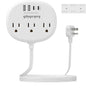 Power Outlet Relocator with Adhesive- 5 FT, 1625W Wall Mounted Extension Cord by YourBetterchoice