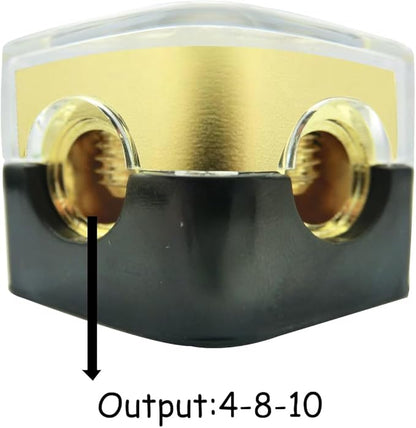 KCT 0/2/4 Gauge in 4/8 Gauge Out 2 Way Amp Power Distribution Block - Image 5