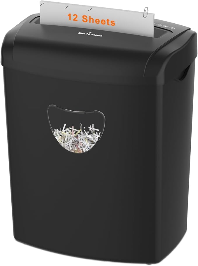 12-Sheet Cross-Cut Paper Shredder, P-4 Security Level by SuntikoShredderLaminator