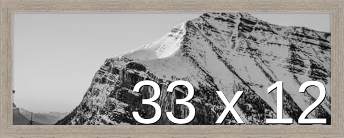 Frame It Easy 33 x 12 Rustic Gray Wood Frame by FrameItEasy