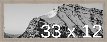 Frame It Easy 33 x 12 Rustic Gray Wood Frame by FrameItEasy